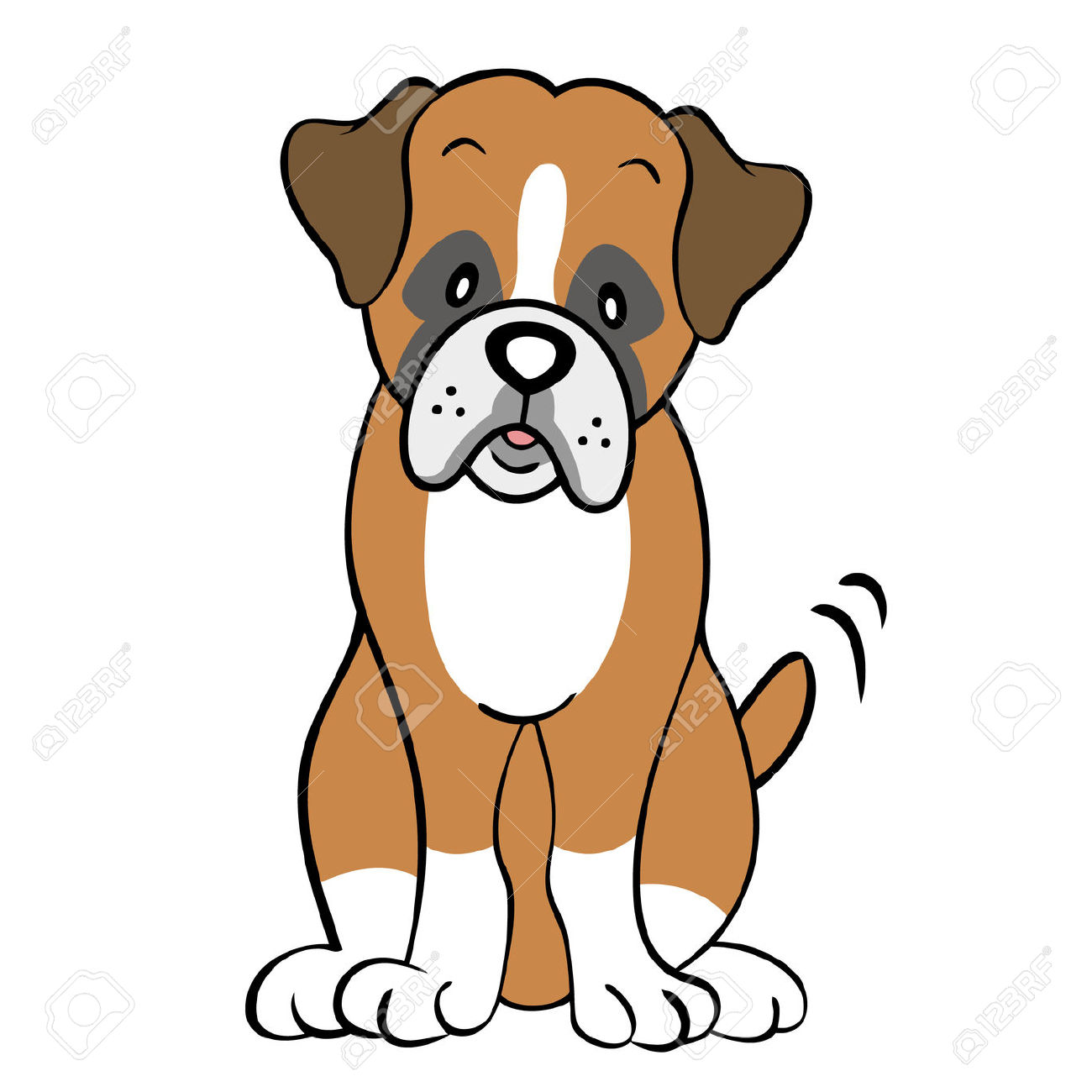 Boxing clipart dog. Boxer free download best