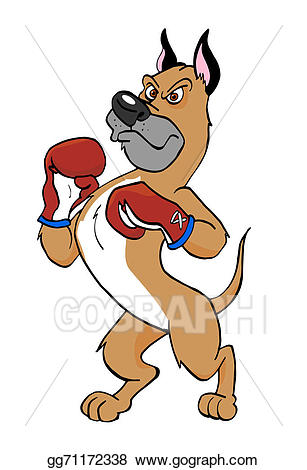 boxing clipart dog