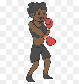 boxing clipart female boxer