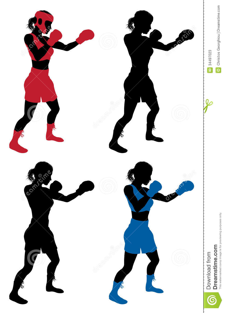 boxing clipart girl boxing