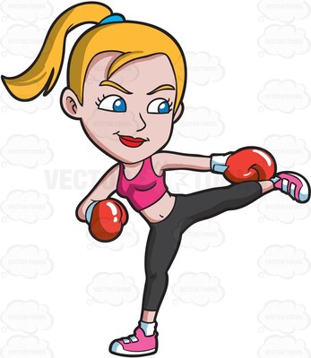 boxing clipart girl boxing