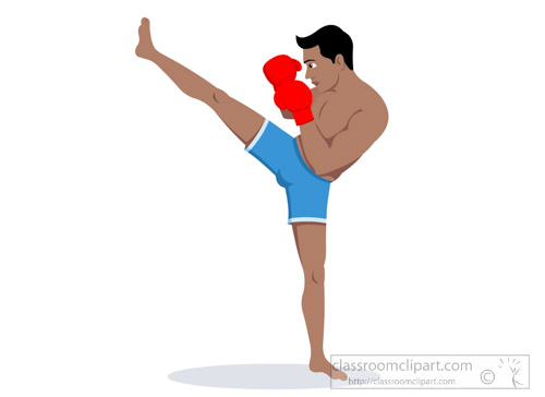 boxing clipart kick boxing