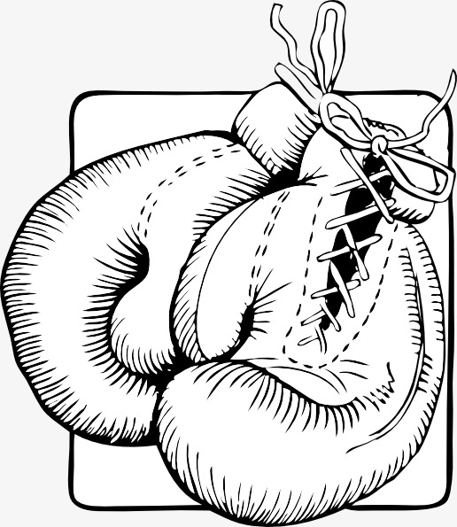 Gloves line drawing at. Boxing clipart kickboxing glove