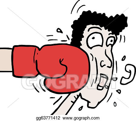 Boxing clipart punch. Eps vector stock illustration