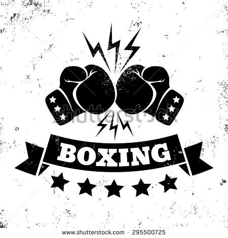 boxing clipart retro