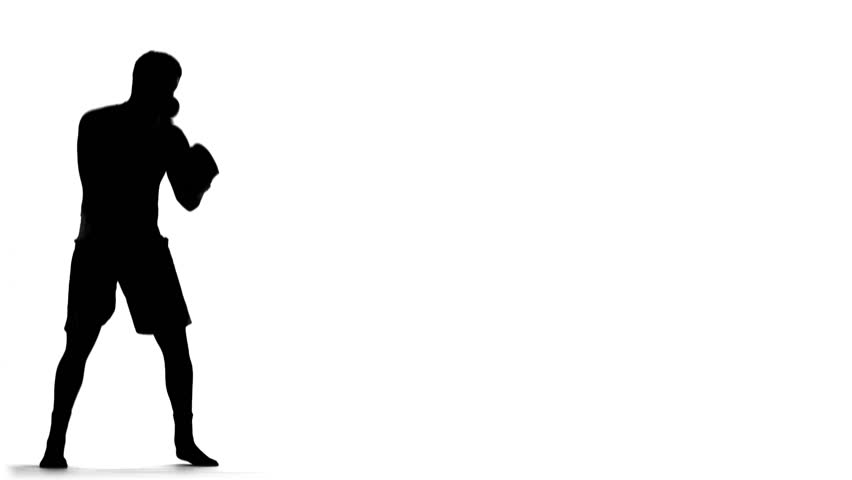 boxing clipart silhouette