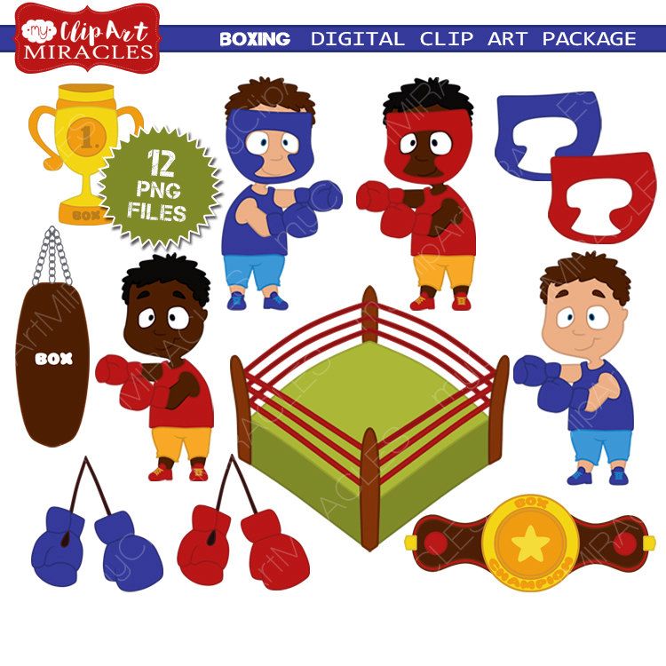 boxing clipart themed