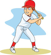 boy clipart baseball