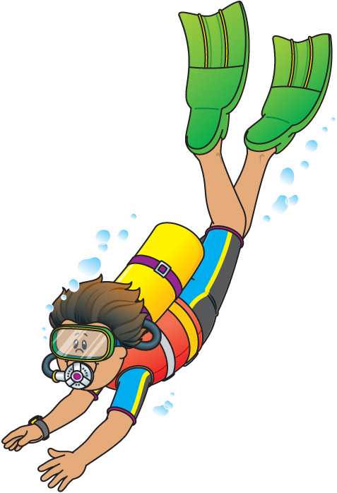 boy clipart diving