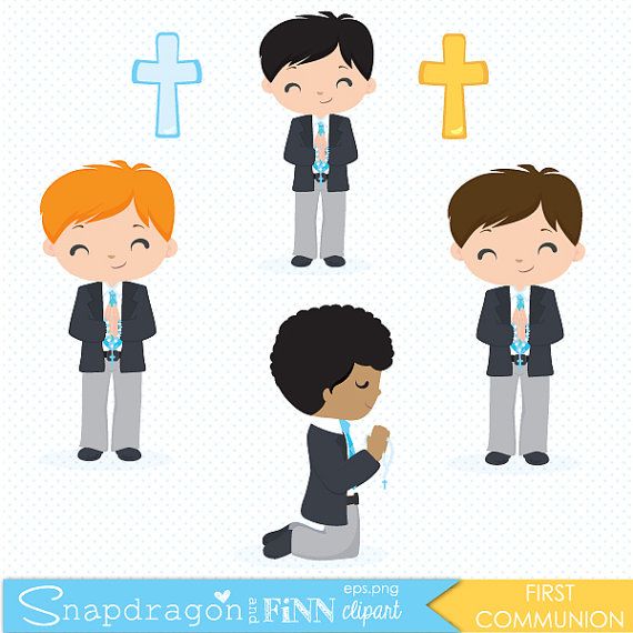 boys clipart first communion