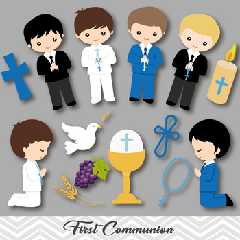 boy clipart first communion