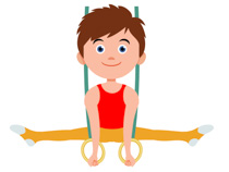 Gymnast clipart child. Free boys gymnastics cliparts