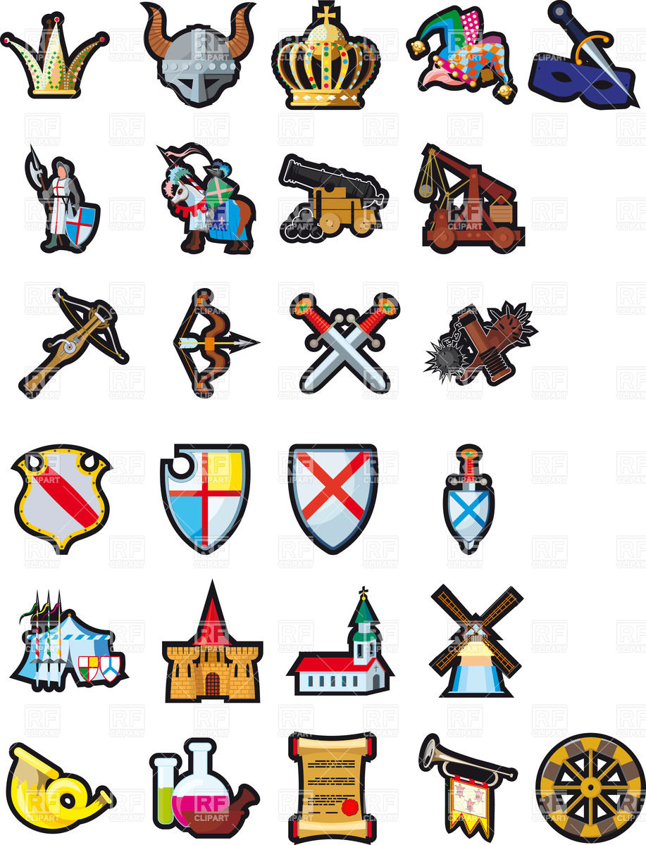 knights clipart medieval time
