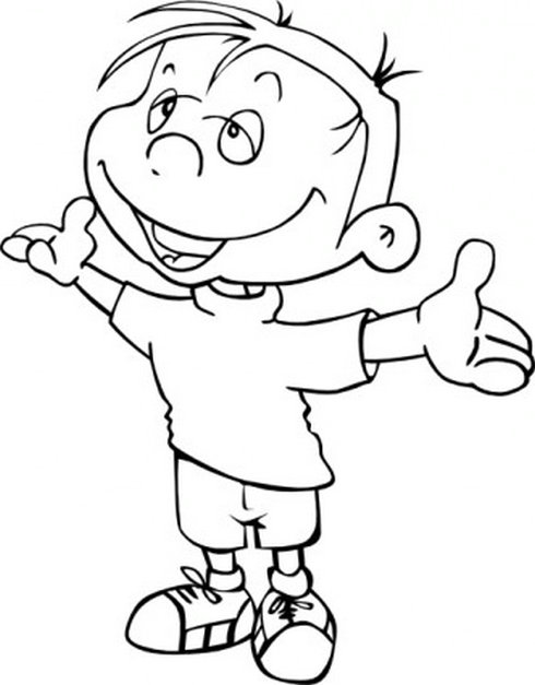 Free download clip art. Boy clipart outline