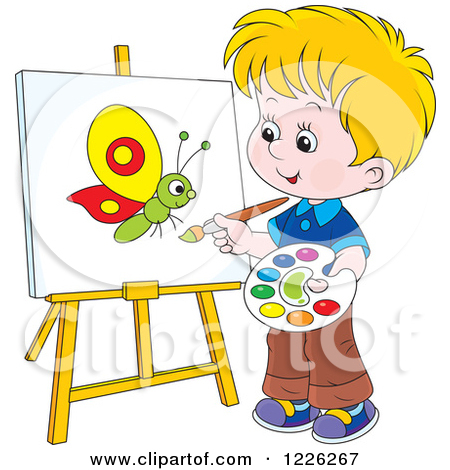 boy clipart painting