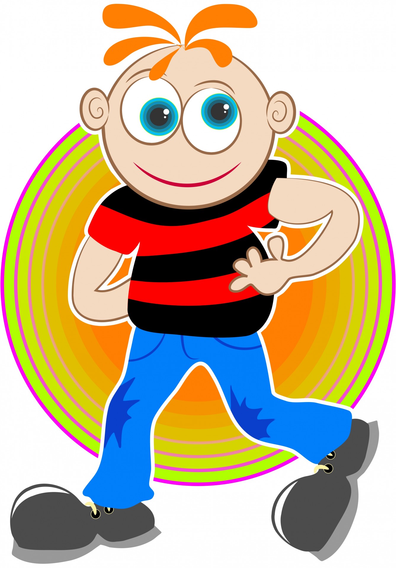 Groovy free stock photo. Boy clipart person
