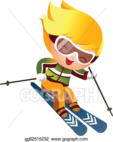 skiing clipart boy