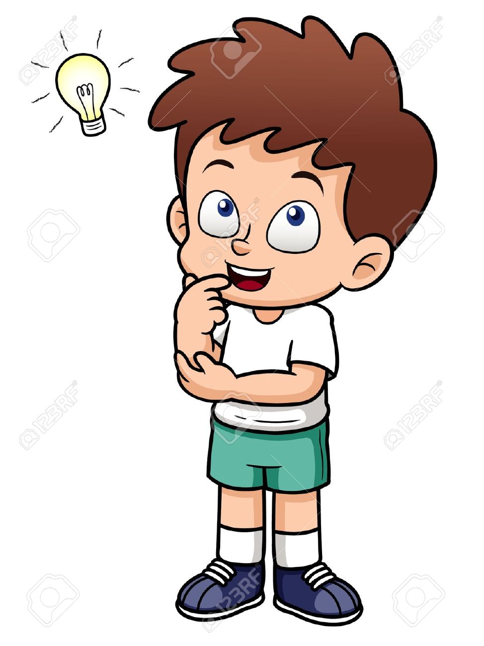 boy thinking clipartlook. Idea clipart thinkng