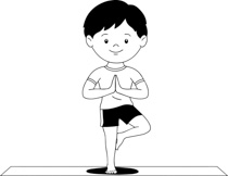 boy clipart yoga