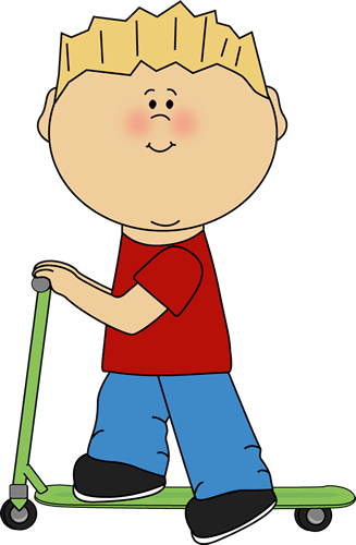 scooter clipart kid