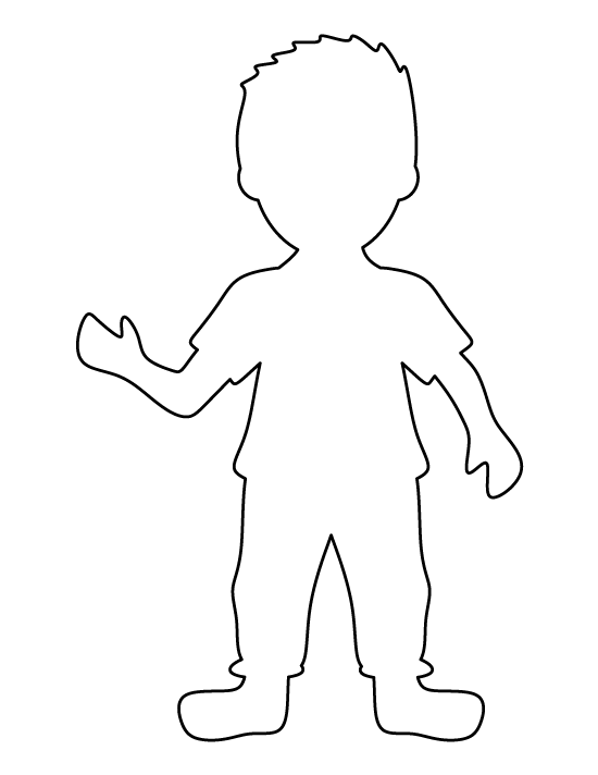 Pattern use the printable. Clipart boy outline