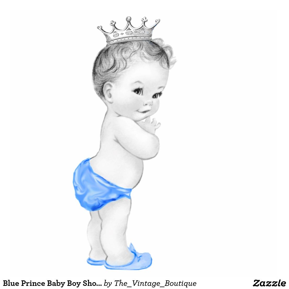 Boy clipart prince. Blue baby shower cutout