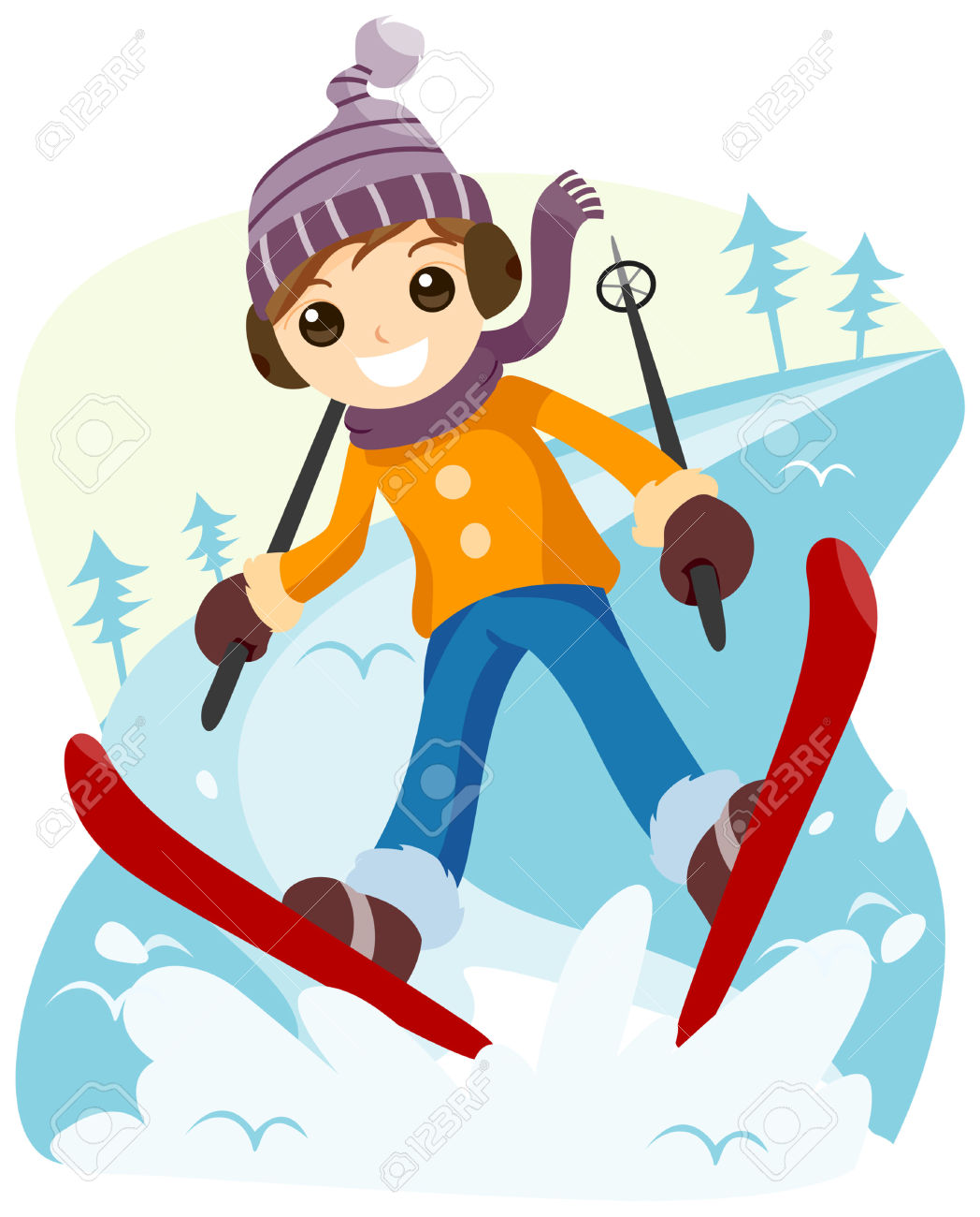 snowboarding clipart skiing