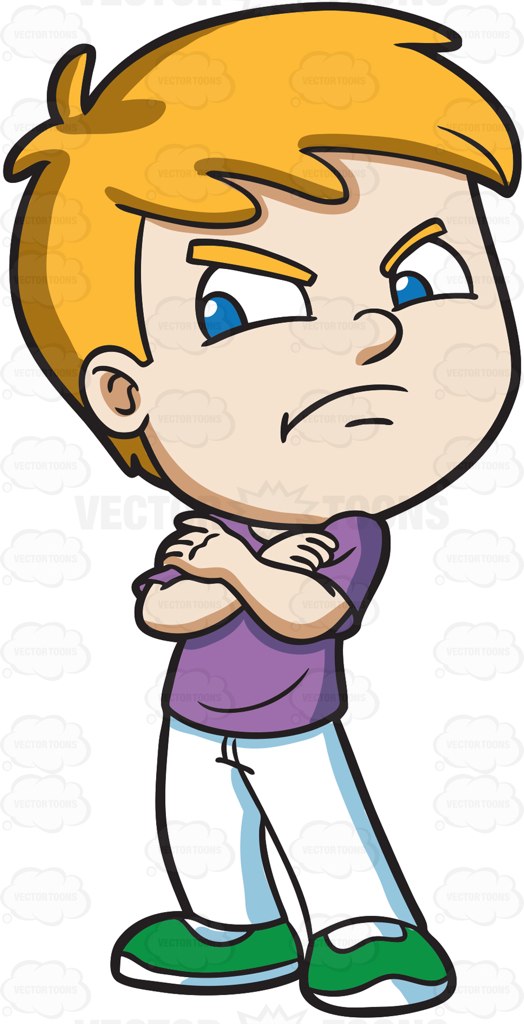 mad clipart angry child