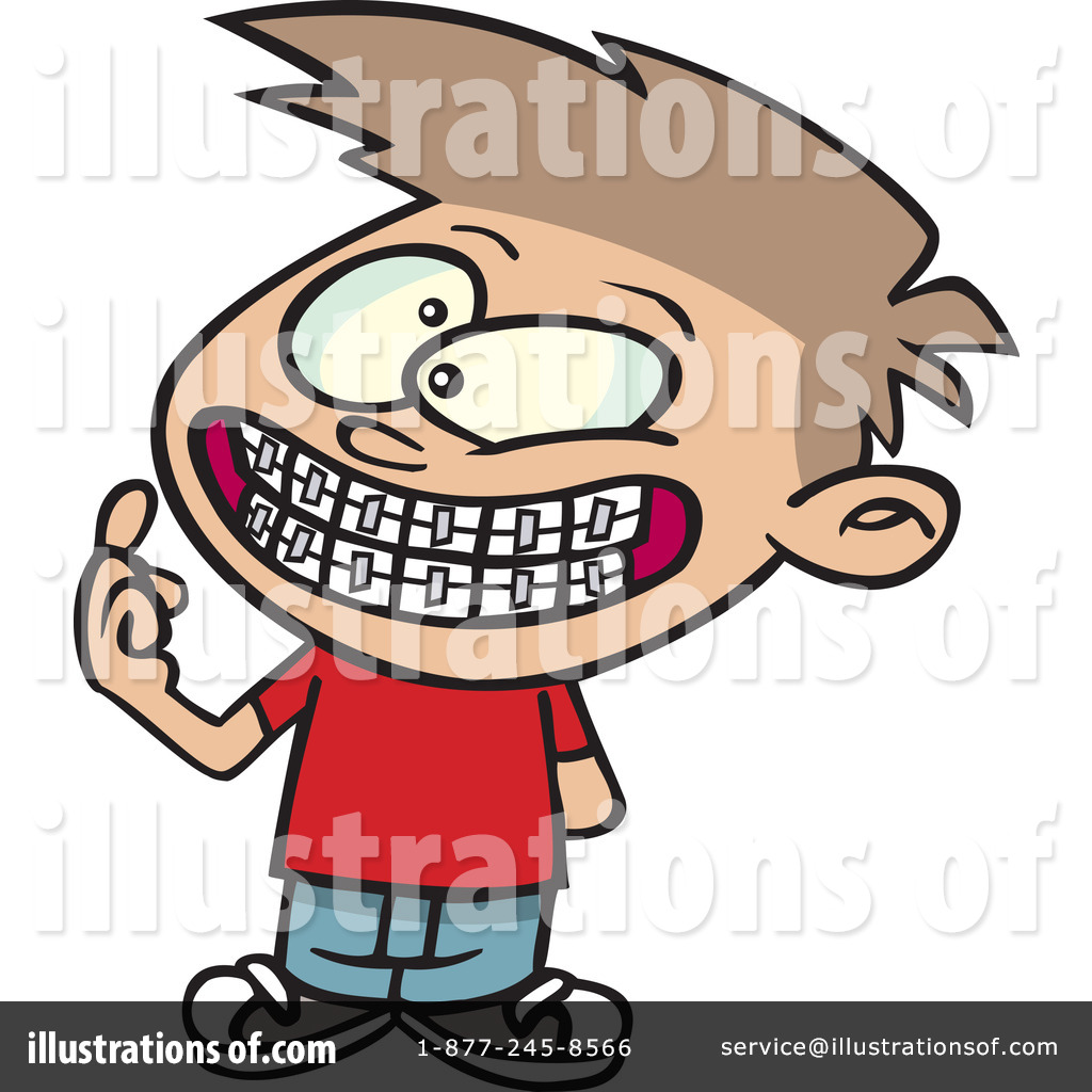 Illustration by toonaday royaltyfree. Braces clipart cartoon mouth