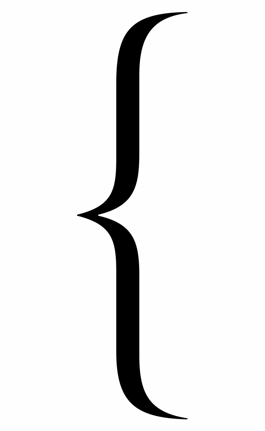 curly brackets symbol