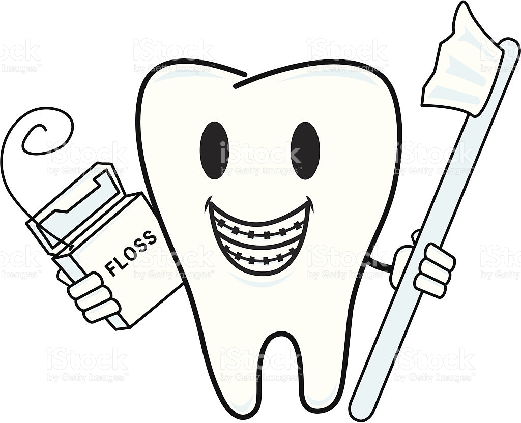 braces clipart tooth cartoon