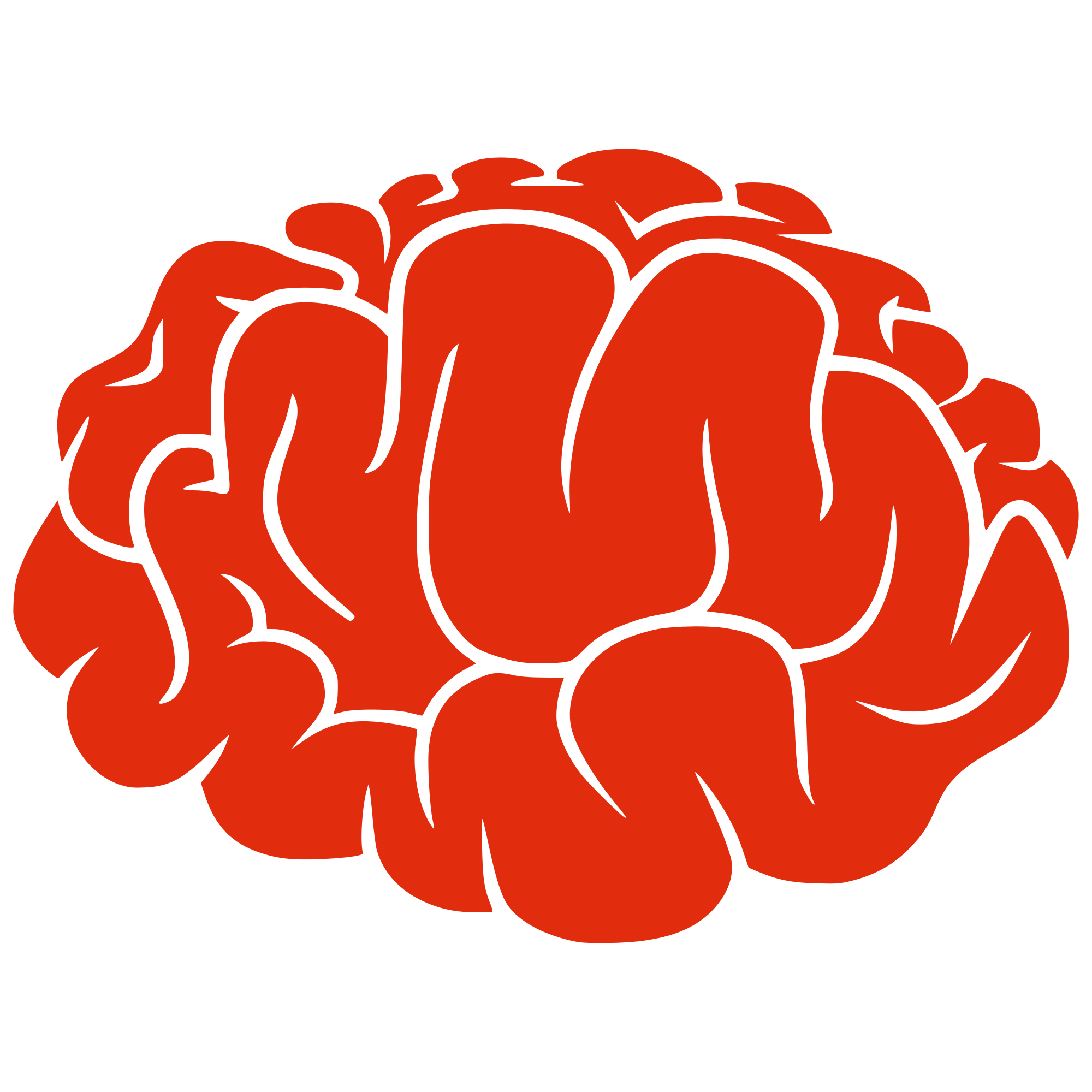 Technology clipart brain. File red silhouette svg