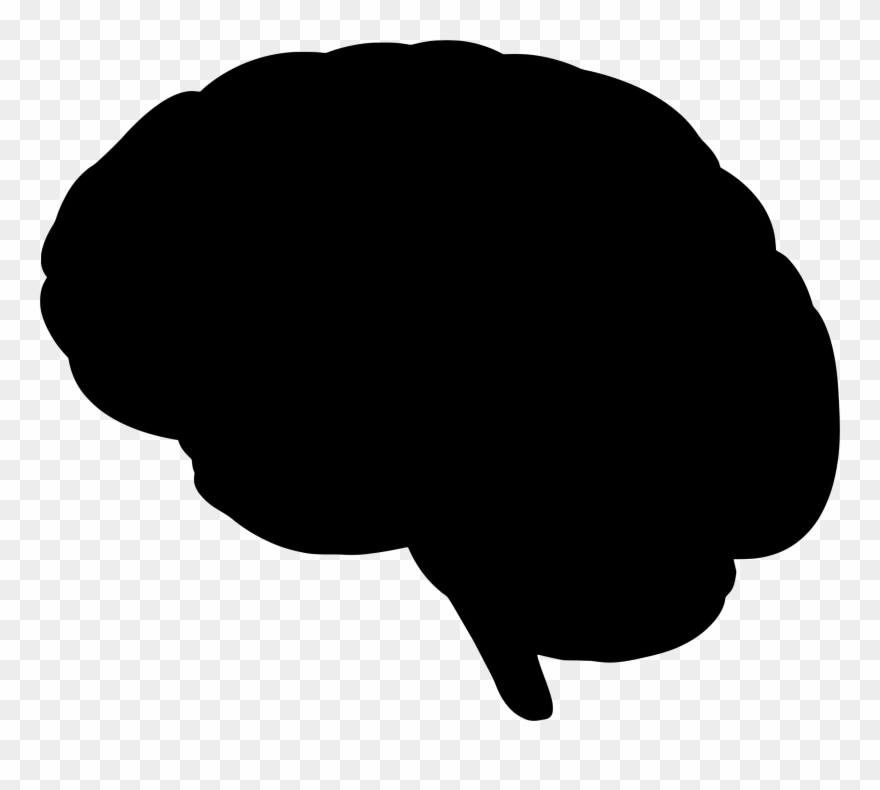 clipart brain silhouette