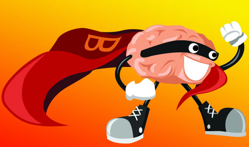 brain clipart superhero