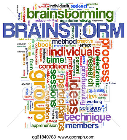 Brainstorm clipart. Stock illustrations word tags