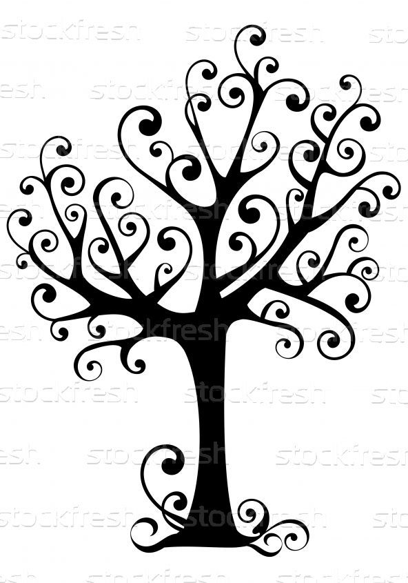 branch clipart curly