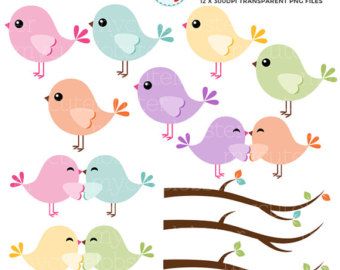 Branch clipart little bird. Pink green trees sets