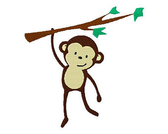 clipart monkey branch