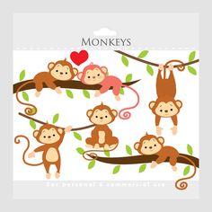 branch clipart monkey