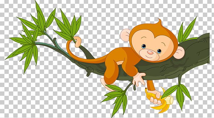 clipart monkey branch