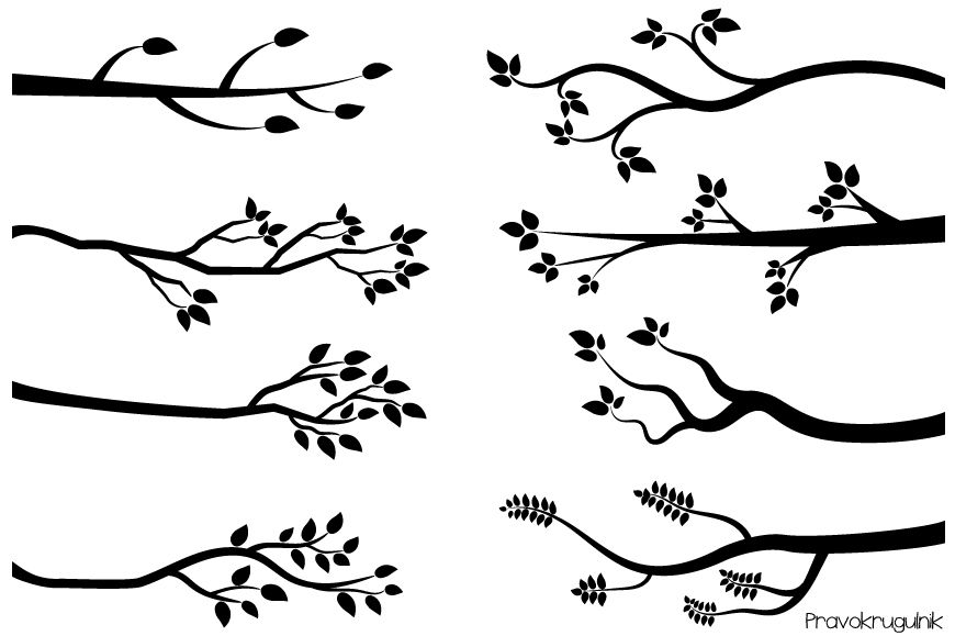 Branch clipart silhouette. Black branches tree silhouettes