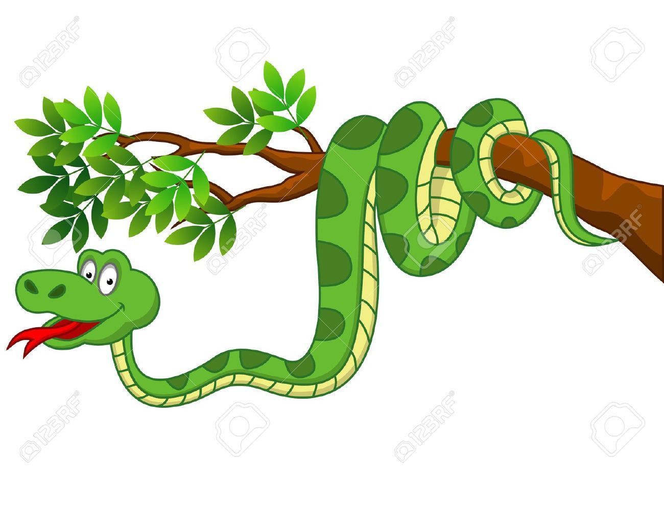 snake clipart branch