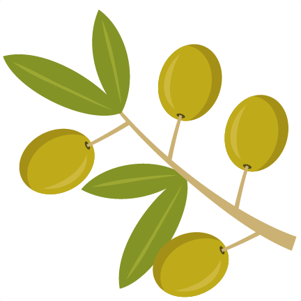 Olive cutting file wreath. Branch clipart svg