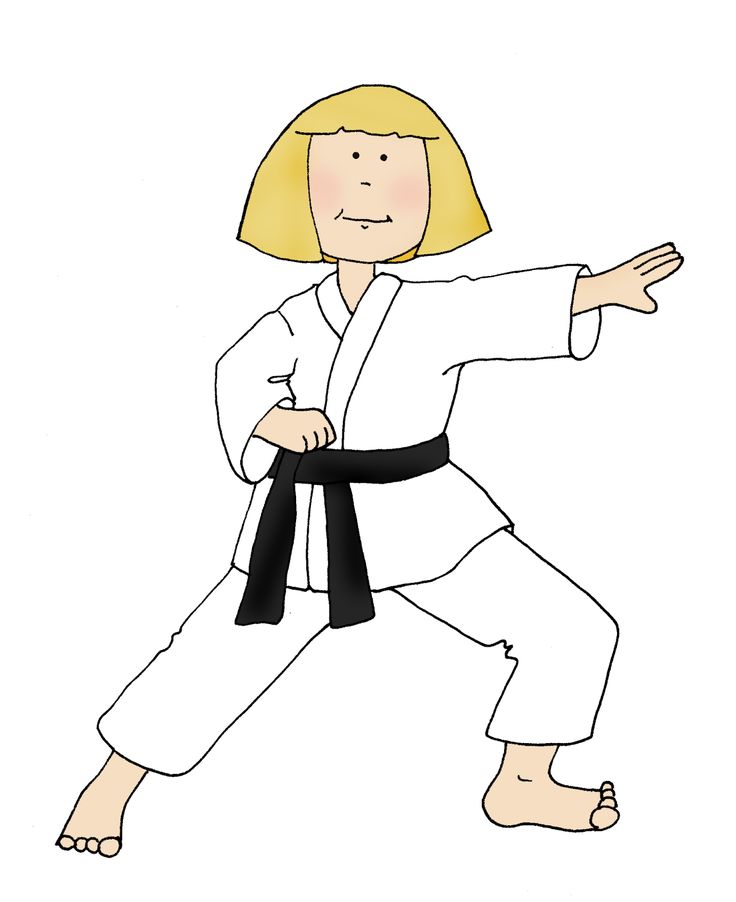 brave clipart karate girl