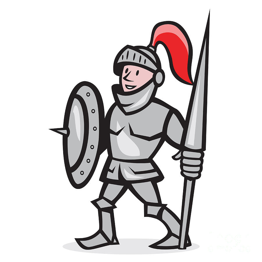 Nobel mascot . Brave clipart medieval knight