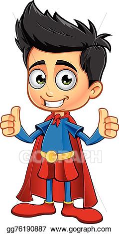 Eps vector super boy. Brave clipart superboy