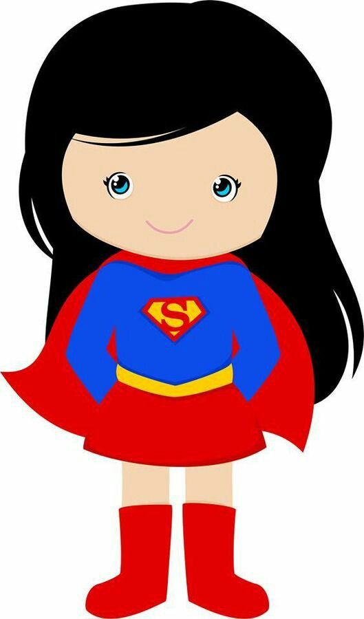 cartoon clipart supergirl