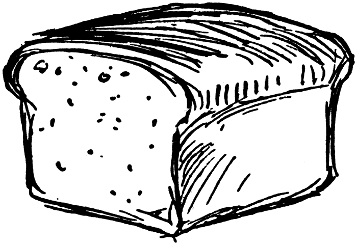  collection of png. Bread clipart black and white