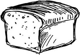 Loaf of clip art. Clipart bread black and white