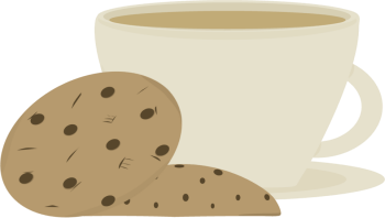 clipart coffee cookie